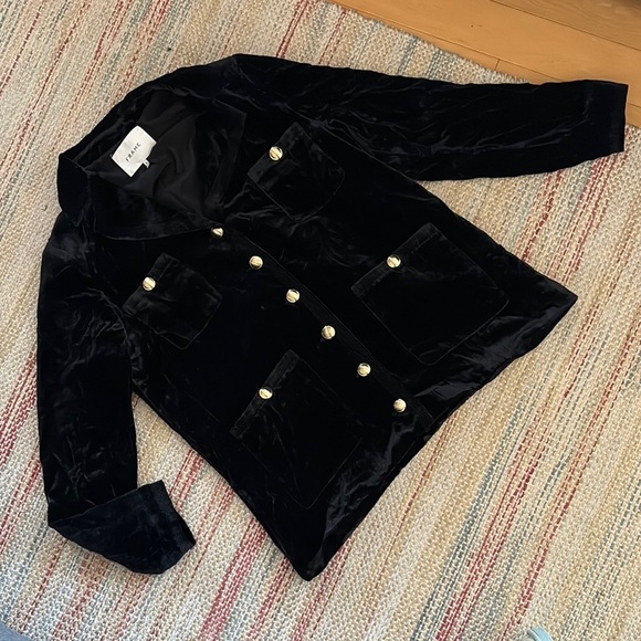 Frame Denim Jackets & Blazers - FRAME DENIM crushed velvet military style blazer